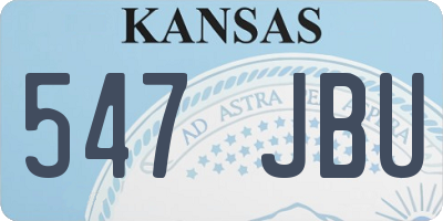 KS license plate 547JBU