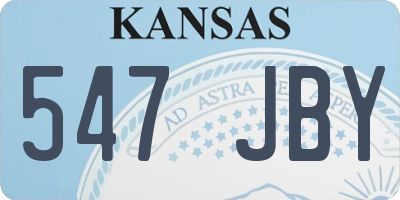 KS license plate 547JBY