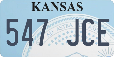 KS license plate 547JCE