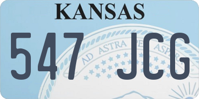 KS license plate 547JCG