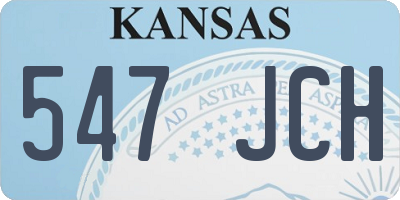 KS license plate 547JCH