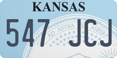 KS license plate 547JCJ