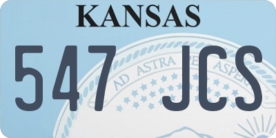 KS license plate 547JCS