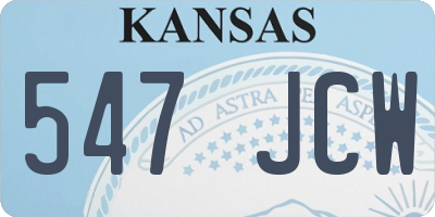 KS license plate 547JCW