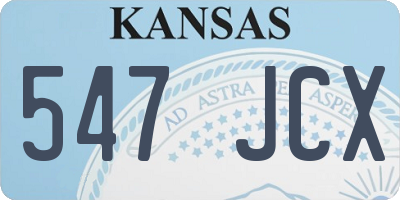 KS license plate 547JCX