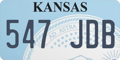 KS license plate 547JDB