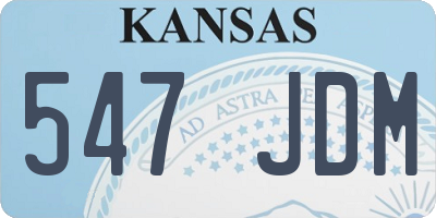 KS license plate 547JDM