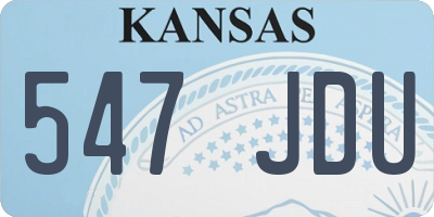 KS license plate 547JDU