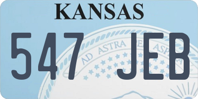 KS license plate 547JEB
