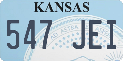 KS license plate 547JEI