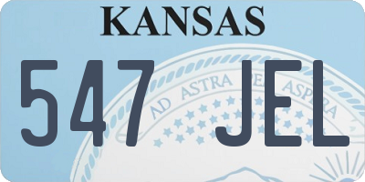KS license plate 547JEL