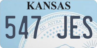 KS license plate 547JES