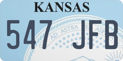 KS license plate 547JFB