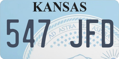 KS license plate 547JFD