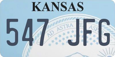 KS license plate 547JFG