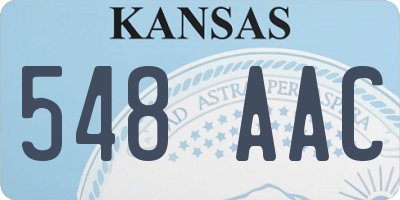 KS license plate 548AAC