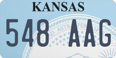 KS license plate 548AAG