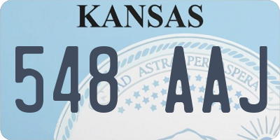 KS license plate 548AAJ