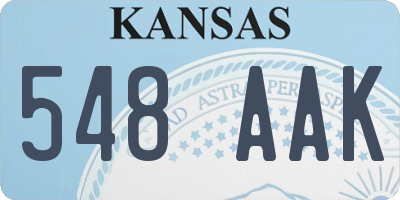 KS license plate 548AAK