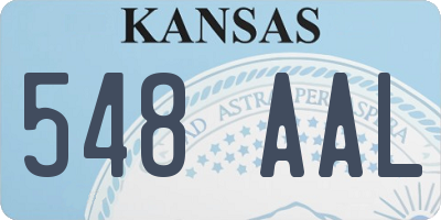 KS license plate 548AAL