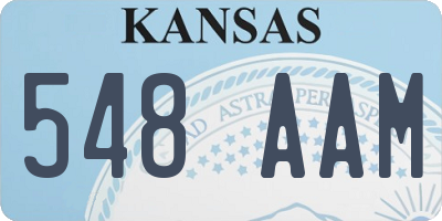 KS license plate 548AAM