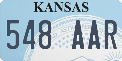 KS license plate 548AAR