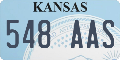 KS license plate 548AAS