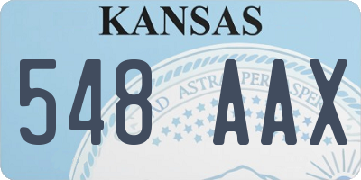 KS license plate 548AAX