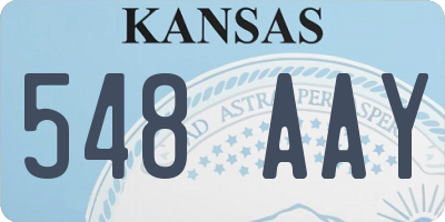 KS license plate 548AAY