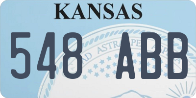 KS license plate 548ABB