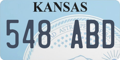 KS license plate 548ABD