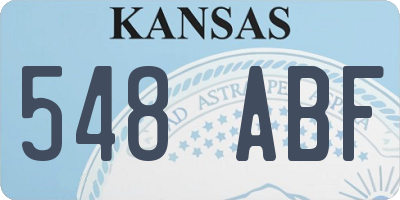 KS license plate 548ABF