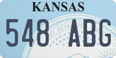 KS license plate 548ABG