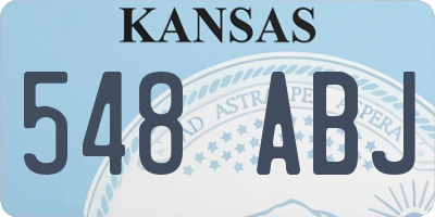 KS license plate 548ABJ
