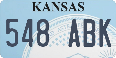 KS license plate 548ABK