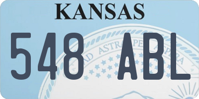 KS license plate 548ABL