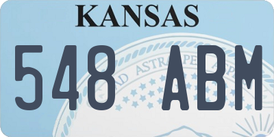 KS license plate 548ABM