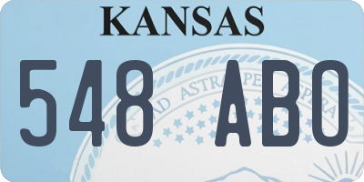 KS license plate 548ABO