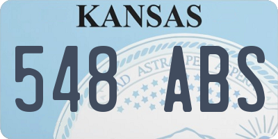 KS license plate 548ABS