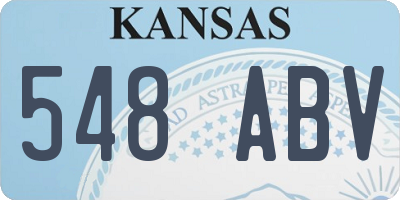 KS license plate 548ABV