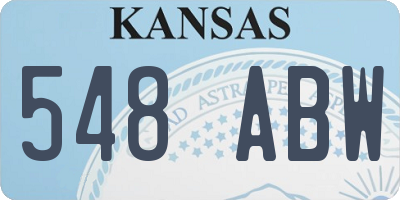 KS license plate 548ABW