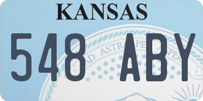 KS license plate 548ABY