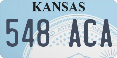 KS license plate 548ACA