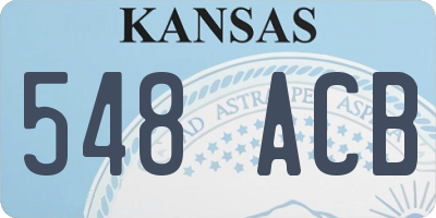 KS license plate 548ACB