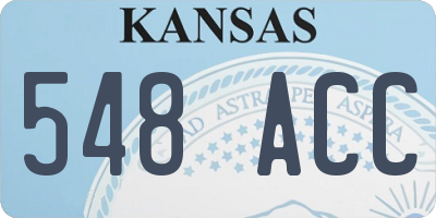 KS license plate 548ACC