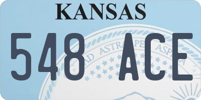 KS license plate 548ACE