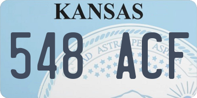 KS license plate 548ACF