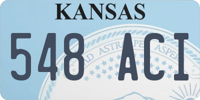 KS license plate 548ACI