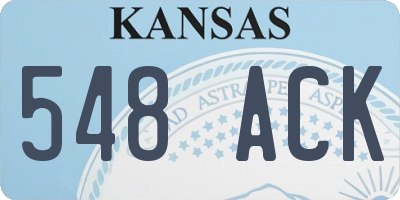 KS license plate 548ACK