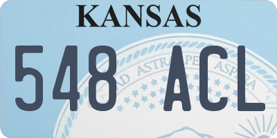 KS license plate 548ACL